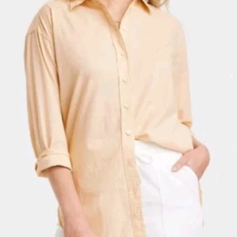 Universal Thread Women's Tunic Collared Button-Down Shirt Size Large NWT! - Picture 2 of 10